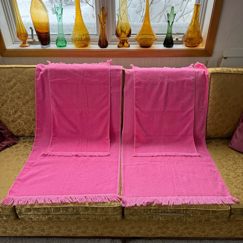 Vintage 70s 4 Piece Canon Bath & Handtowel Set